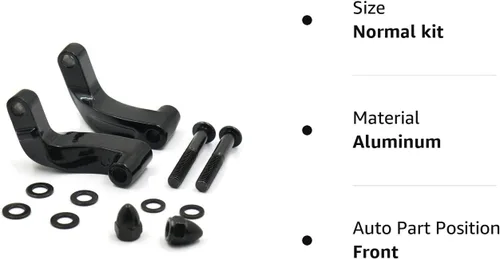 Vista 6 de MT387-BK Adaptador de Montaje de Espejos Negros Compatible con H-D Heritage Flstc Fxcwc Super Glide Fxdc Wide