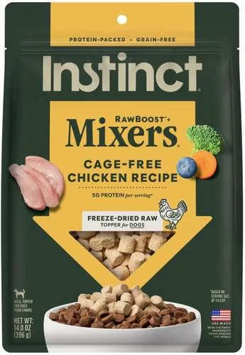 Vista 14 de Instinct Raw Boost Mixers, Topper de comida para perro liofilizada, receta sin granos - Carne natural 100%, bolsa de 6 oz