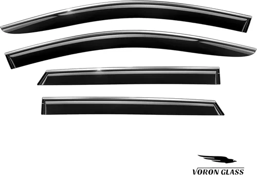 Vista 8 de Voron Glass - Cinta adhesiva de borde cromado, protectores de lluvia extra duraderos para Ford Edge 2015-2024, deflectores de ventana, viseras