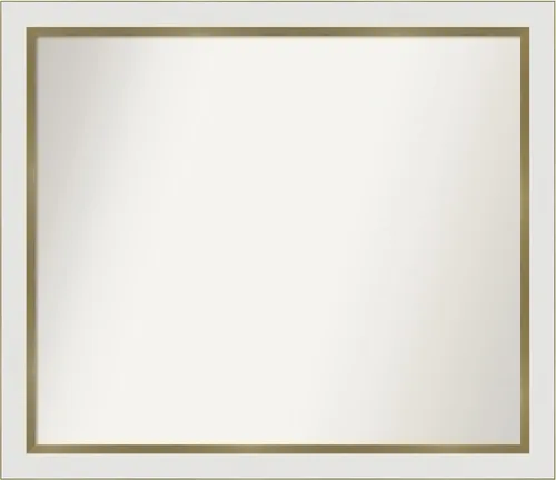 Vista 434 de Amanti Art Espejo personalizado, espejo de baño estrecho Alexandria White Wash, espejo de pared o espejo de tocador de baño sobre el fregadero