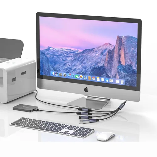 Vista 6 de Fidioto Divisor USB Y, un cable de extensión USB de 1 macho a 4 hembra, soporte de divisor USBA para carga y transferencia de datos