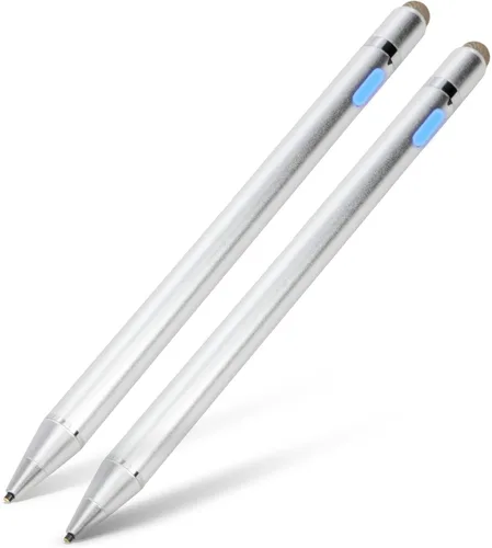 Vista 2 de BoxWave Stylus Pen Compatible with Blackview A53 Pro - AccuPoint Active Stylus (2-Pack), Electronic Stylus with Ultra Fine Tip - Metallic Silver