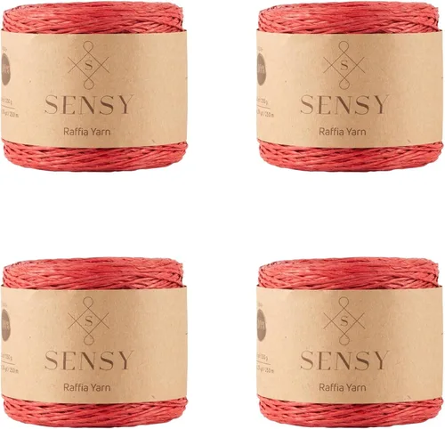 Vista 16 de Sensy Premium - Hilo de rafia multicolor (185 yardas, 100% papel, 400)