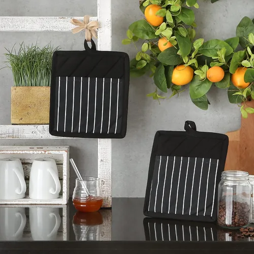 Vista 4 de Grado profesional y comercial, cocina Chef Stripe, agarraderas, color negro