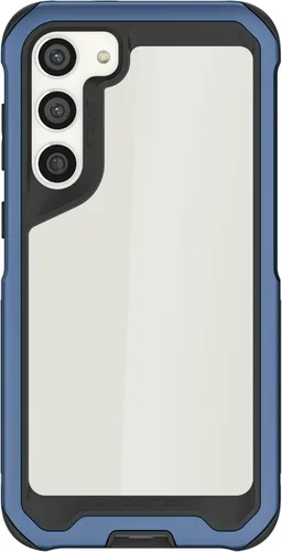 Vista 80 de Ghostek Atomic - Funda delgada para Galaxy Z Flip 4, parte trasera de aramida con parachoques de aluminio rojo, funda protectora de doble capa a