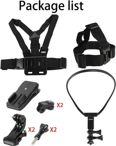 Vista 6 de PellKing Kit de accesorios para Insta360 One X5/X4/X3/X2/X, tercera versión de soporte para cuello para collar de video, nuevo soporte de correa