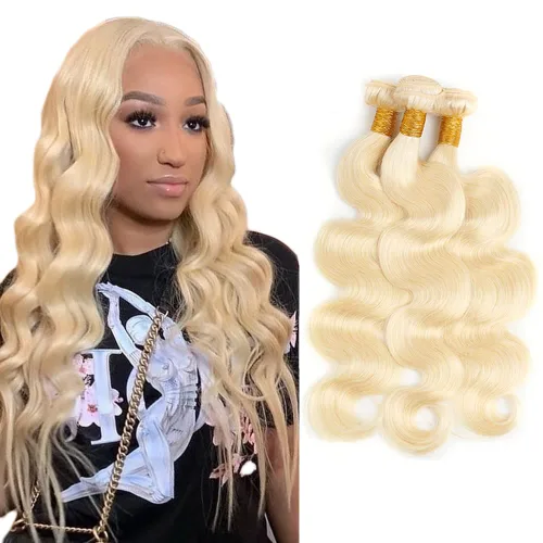 Vista 265 de 300g 1B27 Human Hair Bundles Honey Blonde Bundles Human Hair 10A Brazilian Virgin Remy Hair Extensions 8 10 12 Inch
