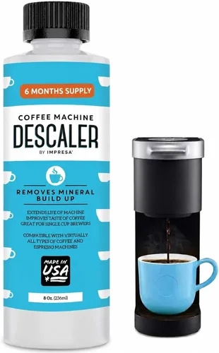Vista 8 de IMPRESA Paquete de descalcificador y limpieza para máquina de café, compatible con cafeteras Keurig K-Duo y K-Cup, solución de descalcificación de 8