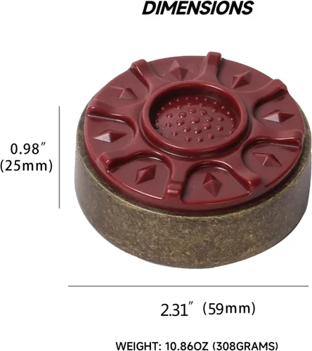 Vista 5 de GSE Games & Sports Expert Juego de 8 discos de tejo de 2-1/8" o 2-5/16" para accesorios de mesa de tejo (cromo/bronce) for Shuffleboard Table