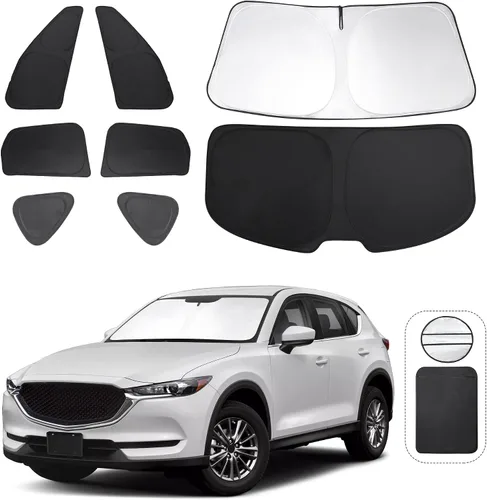 Vista 78 de TINGLU Persianas de ventana para Honda CR-V 2023-2026, accesorios para ventanas laterales de automóvil, parabrisas triangular, parasol para rayos UV