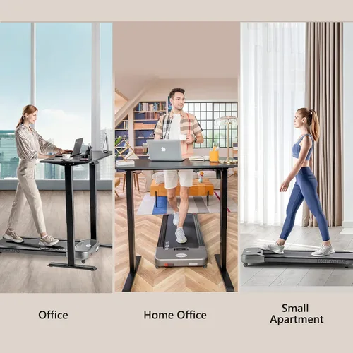 Vista 2 de Egofit Walker Pro/Plus - Cinta de correr para debajo del escritorio para trabajar desde casa, caminadora compacta solo para caminar con inclinación