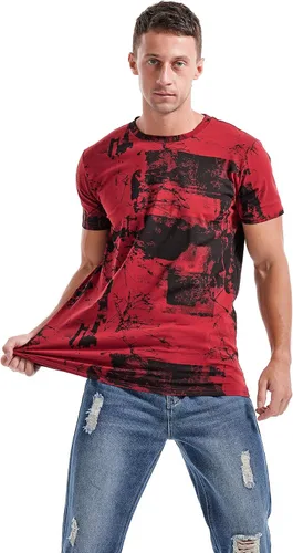 Vista 3 de KLIEGOU Camisetas hipster hiphop para hombre, camisetas con estampado de moda