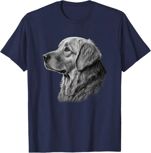 Vista 58 de Camiseta divertida Golden Retriever, Negro