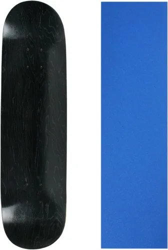 Vista 11 de Skateboard Deck Pro 7-Ply Arce canadiense TINTADO NEGRO con Griptape