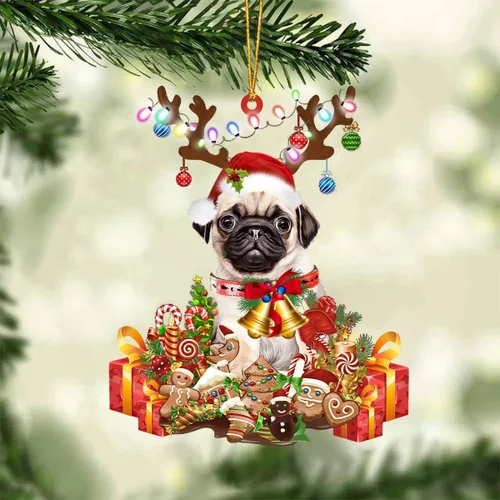 Vista 68 de Nazenti Adorno de Navidad personalizado de reno de Alaskan Malamute – Adorno de perro personalizado para amantes de las mascotas, acrílico plano