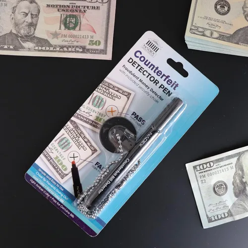 Vista 9 de Nadex El bolígrafo falso seguro se fija al mostrador, dorado para real, negro para falsificaciones, detecta facturas falsificadas, 1 bolígrafo, 1