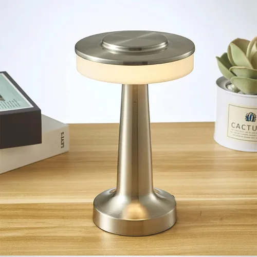 Vista 10 de Lámpara de escritorio inalámbrica portátil táctil, atenuación táctil de 3 velocidades, puerto de batería USB integrado, luz de noche de dormitorio