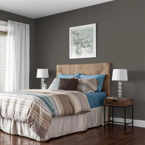Vista 298 de Glidden Pintura Interior + Imprimación: Gris/Plata Antigua, Una Capa, Satinado, 1 Galón