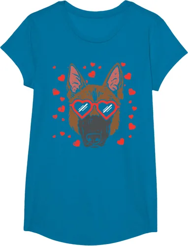 Vista 86 de Camiseta de regalo para perro con cara de pastor alemán, Negro, S