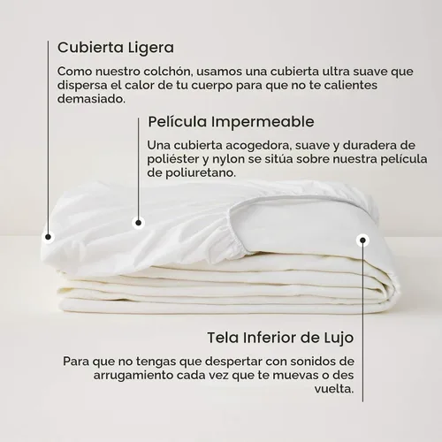 Vista 2 de Tuft & Needle Protector de colchón tamaño individual, impermeable, a prueba de líquidos, duerme tranquilo, estilo sábana bajera, suave y cómodo
