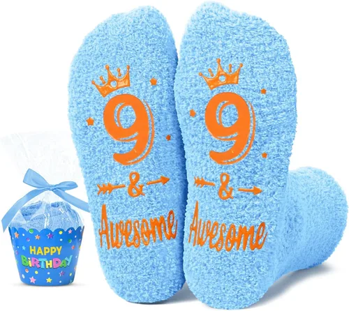 Vista 7 de HAPPYPOP Birthday Gift Ideas - Birthday Socks for 5-12 Year Old Kids Boys Girls