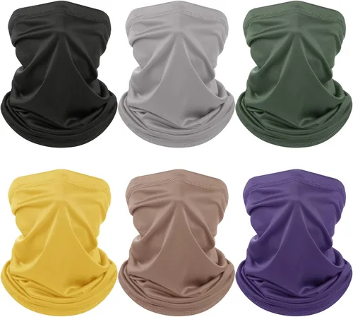 Vista 26 de Geyoga 6 piezas de protección UV para el verano, polaina de cuello refrescante, ropa para la cara, polaina para cuello, bufanda, protector solar