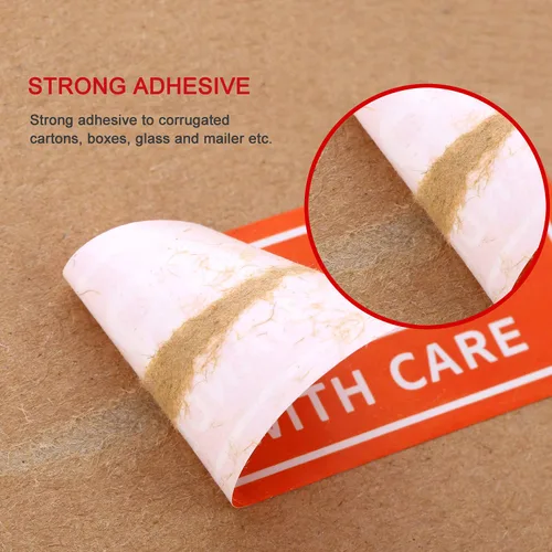 Vista 5 de Methdic - Etiquetas adhesivas frágiles de 2,5 x 7,6 cm, adhesivo fuerte, 1 rollo/1000 etiquetas (manejar con cuidado, frágil) - Etiquetas para envío