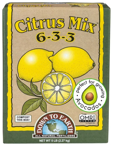 Vista 11 de Down To Earth All Natural Fertilizers Mezcla orgánica de cítricos - Alimento vegetal para limones, limas, naranjas y aguacates 6-3-3, 1 lb