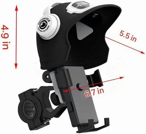 Vista 3 de MagiDeal Soporte de teléfono para bicicleta, visera solar/soporte para teléfono, lindo ángulo ajustable, soporte de teléfono para visera