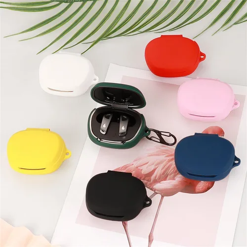 Vista 5 de DAYJOY - Juego de 2 fundas protectoras de silicona suave compatibles con auriculares EDIFIER NeoBuds Pro 2, funda protectora con mosquetón