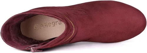 Vista 5 de Allegra K Botas de tacón alto con cremallera al tobillo para mujer