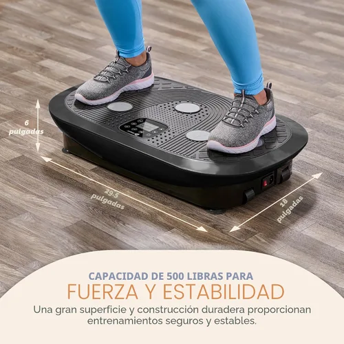 Vista 7 de Lifepro Rumblex Plus/Pro 4D Vibration Plate Exercise Machine with 60 Speeds 3 Motors, 7 Training Modes, Bluetooth Speaker, Wristband Remote