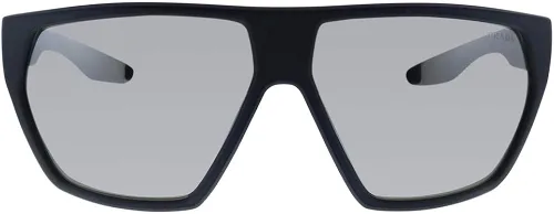 Vista 2 de Prada Linea Rossa PS 08US DG02B0 - Gafas de sol geométricas de plástico negro lente polarizada gris Negro
