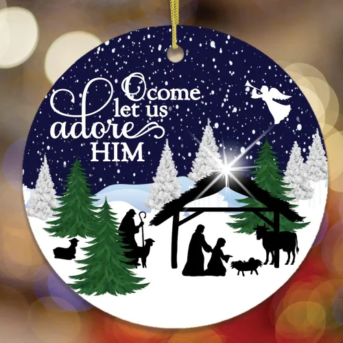 Vista 12 de Adornos de Navidad con temática religiosa, decoraciones de Natividad y Jesucristo