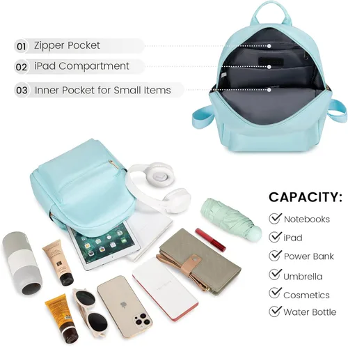 Vista 3 de LOVEVOOK Mini mochila pequeña y linda mochila de moda para niñas y mujeres