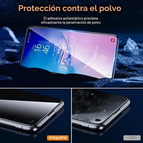 Vista 4 de [Paquete de 4] UniqueMe compatible con Samsung Galaxy S10e Protector de pantalla de vidrio templado, dureza 9H, sin burbujas Vidrio templado