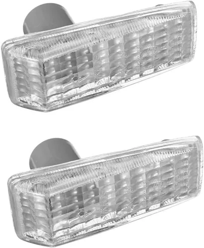 Vista 2 de Riloer Cubiertas de luz de señal de giro ABS, carcasa de lámpara de repetidor de luz de señal de marcador lateral sin bombilla, compatible