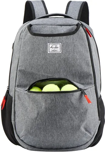 Vista 2 de d'yallee Bolsa de tenis para hombres y mujeres, racquetball, pickleball paddle squash, bolsa cruzada deportiva para adultos con puerto de carga USB