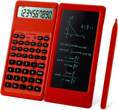 Vista 8 de IPepul Calculadoras científicas para estudiantes, pantalla grande de 10 dígitos, calculadora de matemáticas con bloc de notas, imprescindibles
