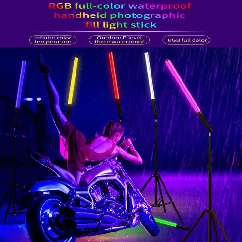 Vista 6 de Varita de luz para fotografía, tubo RGB, luz para fotografía, luces RGB, iluminación de video para filmación, transmisión, barra de luz LED