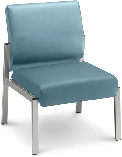 Vista 5 de NBF Silla de invitados de poliuretano sin brazos, asiento de recepción, color negro