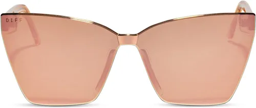 Vista 7 de DIFF Goldie UV400 - Lentes de sol de gran tamaño sin marco para mujer