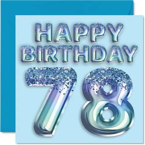 Vista 174 de Stuff4 Tarjeta de primer cumpleaños para niños, globo de fiesta con purpurina azul, tarjetas de feliz cumpleaños para niño de 1 año, nieto, hijo, 57