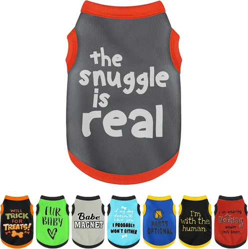 Vista 9 de Eleva el estilo estacional de tu mascota con un desenfado juguetón: con adorables camisas para perros bellamente impresas que presentan patrones