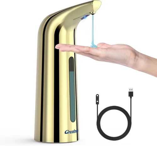 Vista 25 de Dispensador Automático Ajustable de Jabón Sin Contacto, Dispensador de Bomba de Jabón Líquido Sensor Sin Contacto con 4 Niveles Ajustables