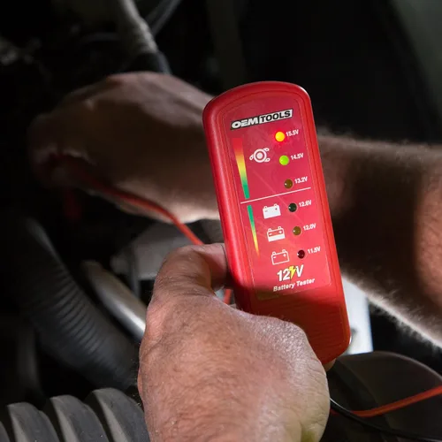 Vista 4 de OEMTOOLS 24367 Probador de Batería de Coche 12V, Probador de Alternador Portátil, Probador de Batería de 12V con Indicadores LED de Fácil Lectura