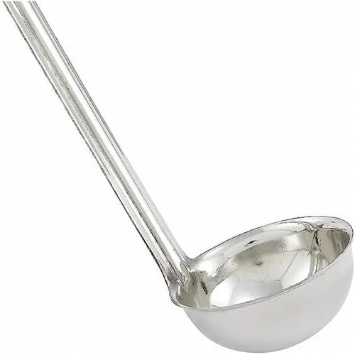 Vista 4 de Soro Essentials - Cucharón de acero inoxidable de una sola pieza de 1 onza con mango recubierto de color amarillo - Los mejores accesorios de cocina