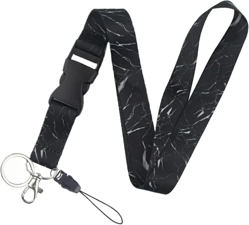 Vista 11 de Yiflin Bonito cordón para el cuello para llaves, llavero, cartera, tarjetero de identificación, con hebilla de liberación rápida