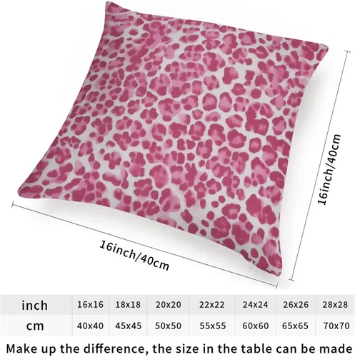 Vista 2 de ArogGeld Fundas de cojín con estampado de guepardo rosa intenso, funda de cojín de doble cara con cremallera para sofá de oficina, silla de A-16