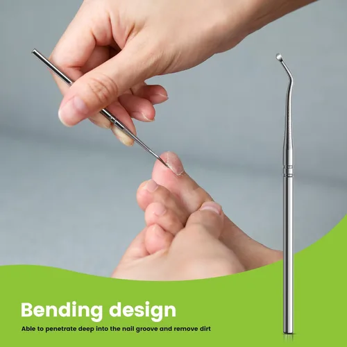 Vista 2 de BEZOX Juego de Corrector de Uñas Encarnadas - 40 Piezas de Tiras Enderezadoras de Uñas sin Dolor con Elevador de Uñas del Pie - Kit de Herramientas